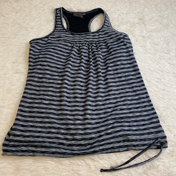 Athleta Tops - Athleta stripe built in bra with hem drawstring